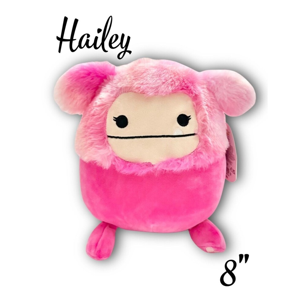 Hailey the Pink Bigfoot 8” Squishmallows Plushie New With Tags From Six Flags